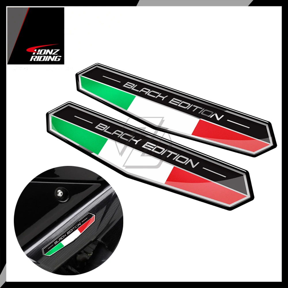 3D Motorbike Italy Flag Sticker Italia Black Edition Decals Car Styling Motorcycle Italia Stickers