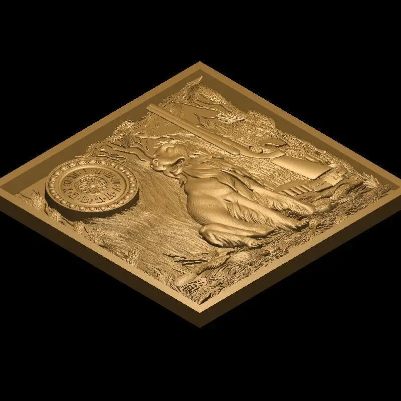 Dog_Clock 3D модель STL рельеф для ЧПУ формат часы мебели украшение мебели|stl relief|3d model