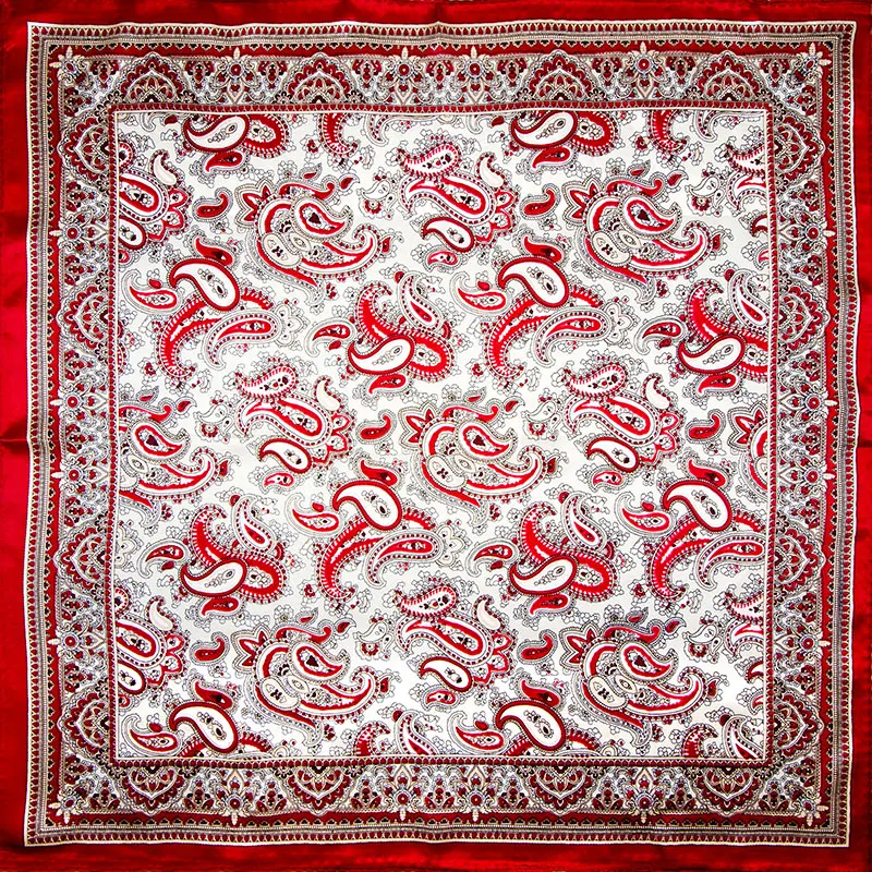 

100% Silk Scarf Women Scarf Paisley Neckerchief Scarf Silk Bandana 2019 Top Foulard Small Square Silk Scarf Hot Luxury Lady Gift