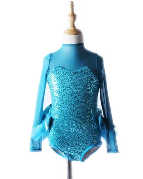 

The New Children's Long Sleeved Jazz Modern Dance Skirt with A Playful Piece of Ballet Leotards for Women Gymnastics Leotard