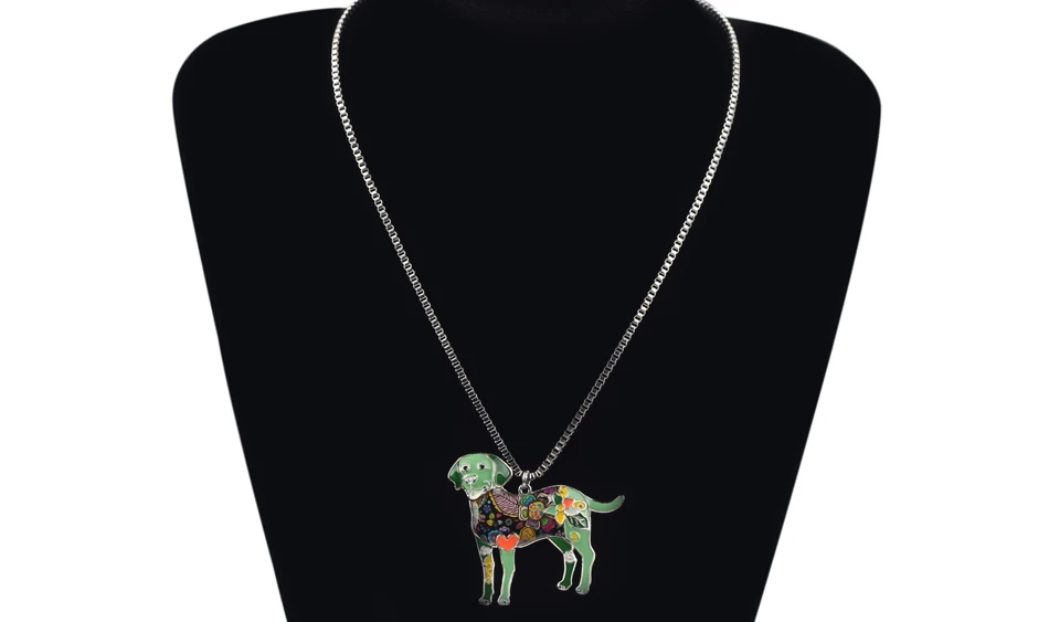 Labrador Dog Choker Necklace Chain Pendant Collar Jewelry Women 9