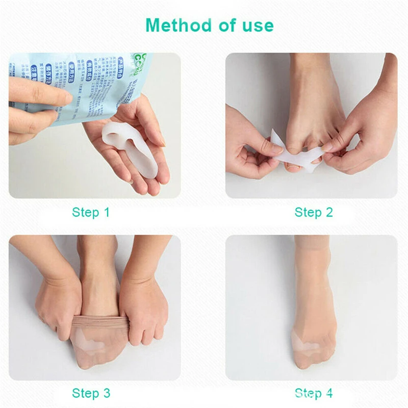 2pcs Toe Corrector Silica Gel Toes Separators Thumb Valgus Protector Stretchers Align Corrector Relief Foot Bunion 1 Pair New