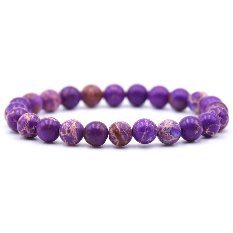 

KANGKANG Dazzling 8mm Vivid color Natural stone Beads Bracelet Men Strand Bracelets For Women Handmade Jewelry Charm accessories