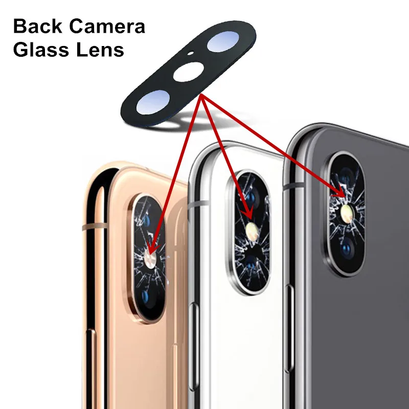 Новый задний тыловой объектив камеры стеклянная крышка для iPhone XS XR Max с клейкой