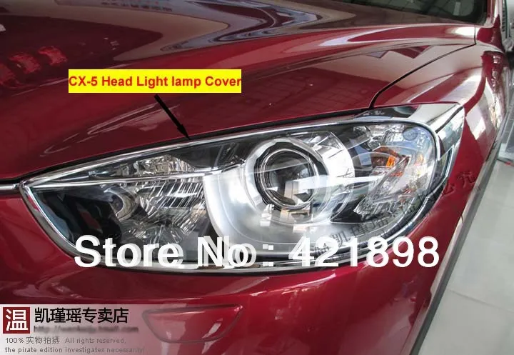 Для Mazda CX 5 CX5 2012 2013 2014 2015 2016 ABS хромированная крышка лампы 2 шт.|trim cover|abs chromehead light cover |