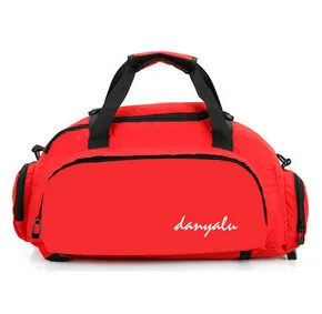 Фирменная новинка, мужская спортивная сумка для спортзала, Женская водонепроницаемая сумка для фитнеса, для улицы, раздельное пространство для обуви, сумка, рюкзак, скрытый рюкзак, sac de T60 - Цвет: red