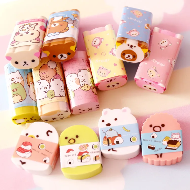 4 шт./лот Kawaii Rilakkuma Sumikko Gurashi резиновый ластик коррекция приз для детей рекламный