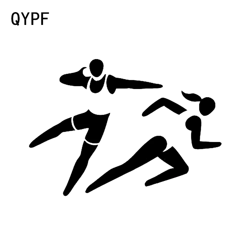 

QYPF 13.1*9.3CM Cartoon Fitness Combat Graphic Gym Decor Car Sticker Vinyl Silhouette C16-0868