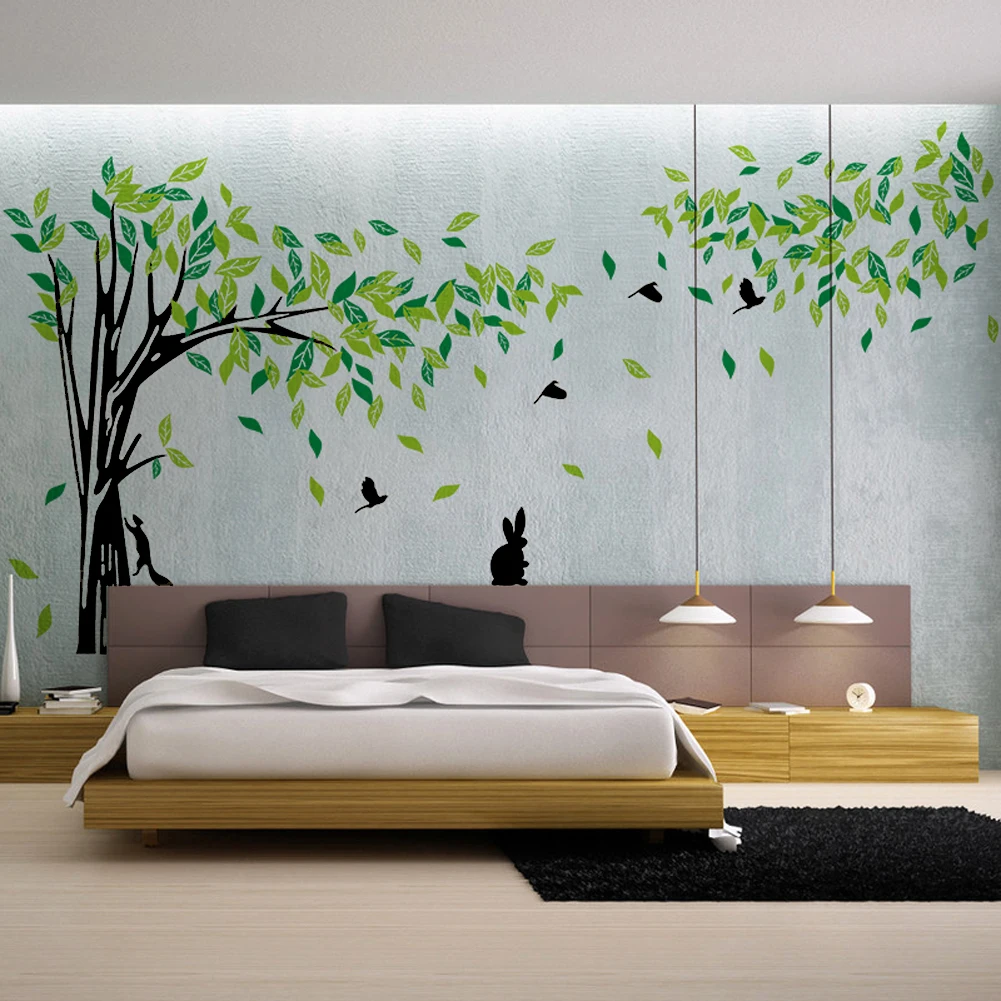 Green Tree Wall Sticker Large Vinyl Removable Living Room TV Wall Art 