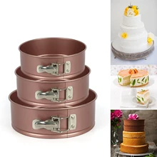 Антипригарная разъемная Пан набор герметичные круглый выпечки пирог торт сыр форма-лоток набор с быстроразъемным механизмом защелки и съемное дно