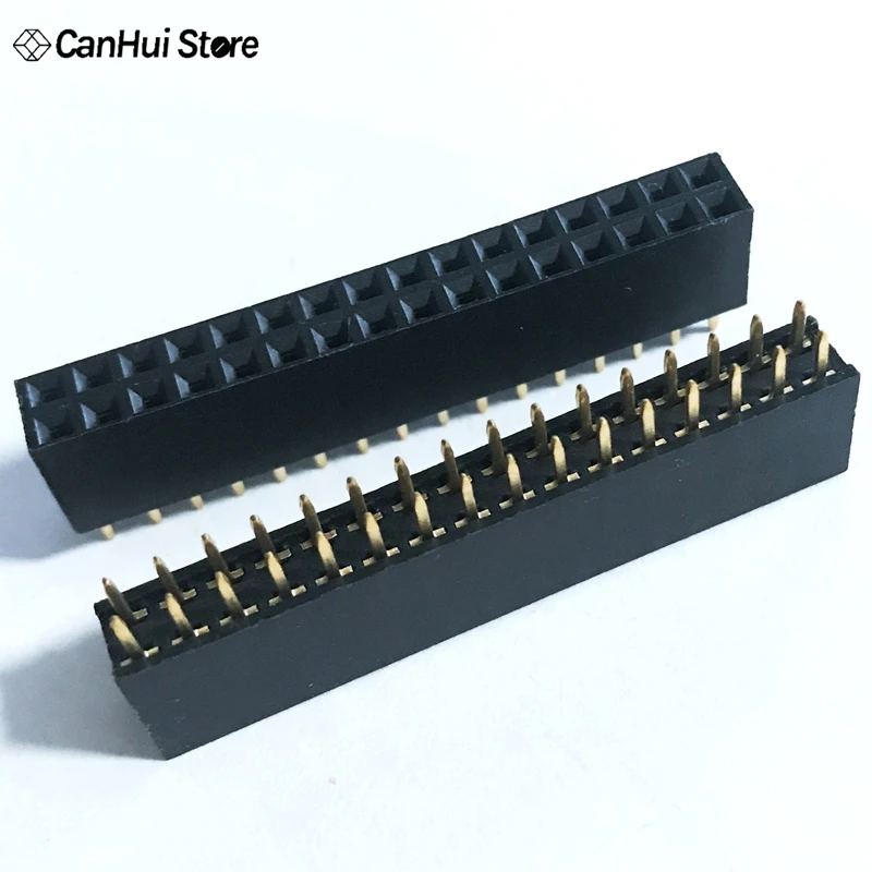 

10Pcs 32 Pins Double Row 2x16 2*16 p 32P Ways 2.54mm Spacing Female Pin Header Connector PTH Header Female Header Connector PCB