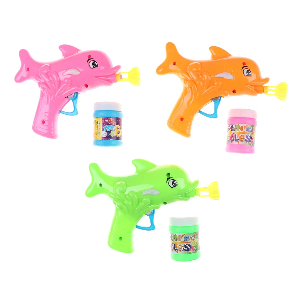 Hot Sale Dolphin Bubble Gun Shooter Blower Machine Children Kids