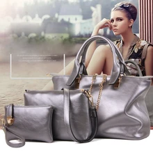 Nuevas cadenas de marca superior de cuero suave bolso de la vendimia mujer medio grandes bolsas de asas femenina crossbody bolsas para mujeres bolso 3 sets