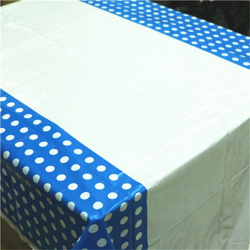

Baby Shower Decoration Kids Favors Plastic Table cloth Tablecover Birthday Party Maps Blue Dot Theme Decoration Party Favors 1pc
