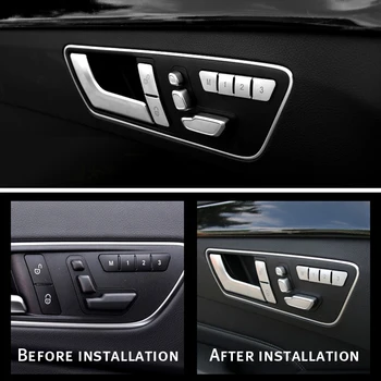 

For Mercedes Benz A B C E Class Car Styling Seat Adjust Button Cover Sitcker W204 W212 GLA X156 Cla C117 GLE W166 ML GL GLS X166