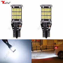 Katur 2 шт T15 W16W светодиодный обратный лампочки 920 921 912 Canbus 4014 45SMD Выделите СВЕТОДИОДНЫЙ Резервного копирования подсветка лампы DC12V