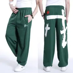 Бесплатная Доставка большие размеры XL-5XL Весна Мужская хип-хоп Штаны брюки из хлопка с принтом с эластичной талией Осень очень большие