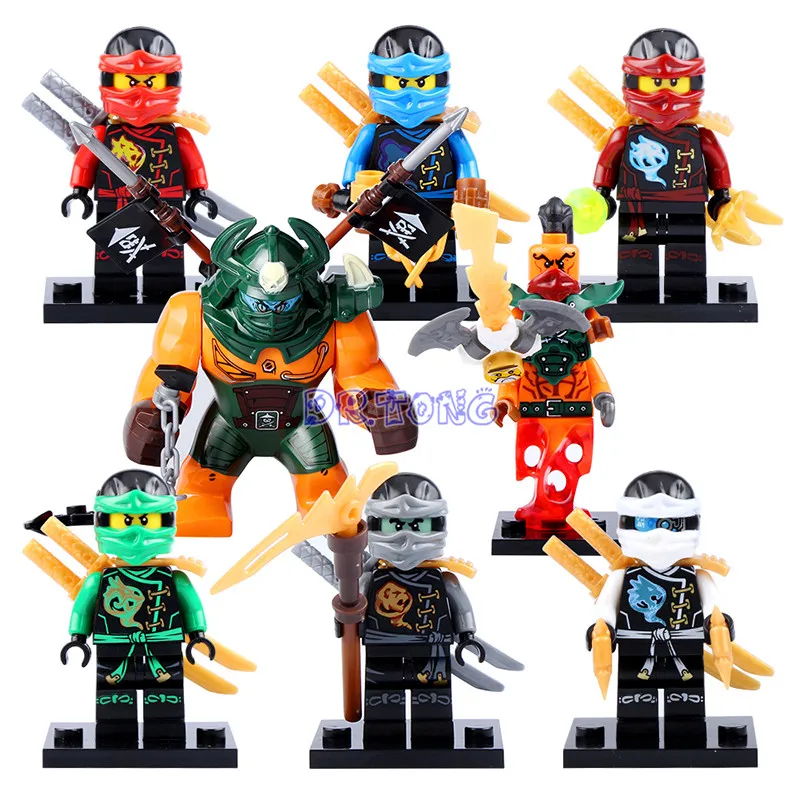 DR TONG Building Blocks Super Heroes Ninja Kai Fierce Beauty Jay Nada Khan Zane Cole Gnea