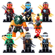 DR TONG Building Blocks Super Heroes Ninja Kai Fierce Beauty Jay Nada Khan Zane Cole Gnea