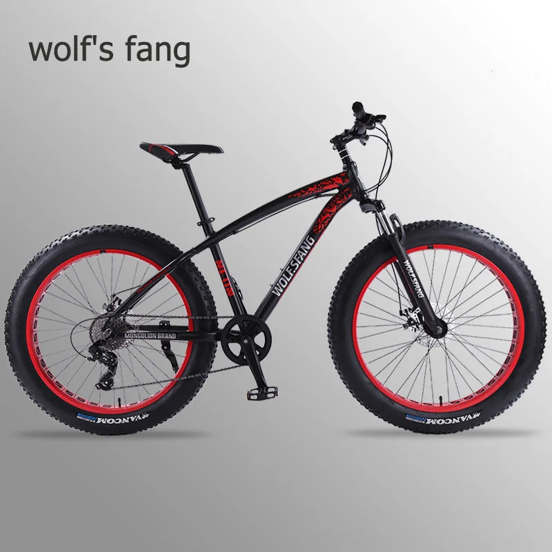 Горный велосипед wolf's fang, 26*4,0, bmx, 8 скоростей, Fat Bike, mtb, шоссейные велосипеды, новинка, снеговик, велосипеды