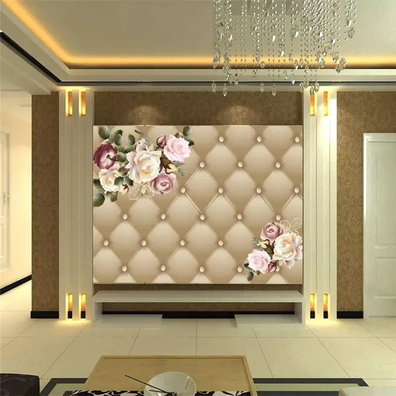 Rose TV background wall decoration painting professional production mural wallpaper wholesale custom poster photo wall Rose TV background wall decoration painting professional production mural wallpaper wholesale custom poster photo wall