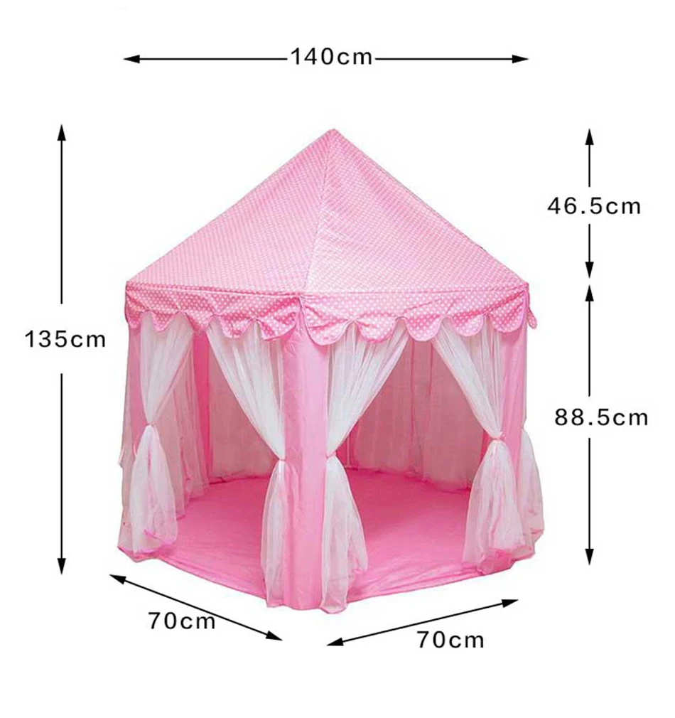 Children Princess Pink Castle Tents Kids House Princess Girl's Castle Playtent Play Tent For Children Play House Outdoor Kids