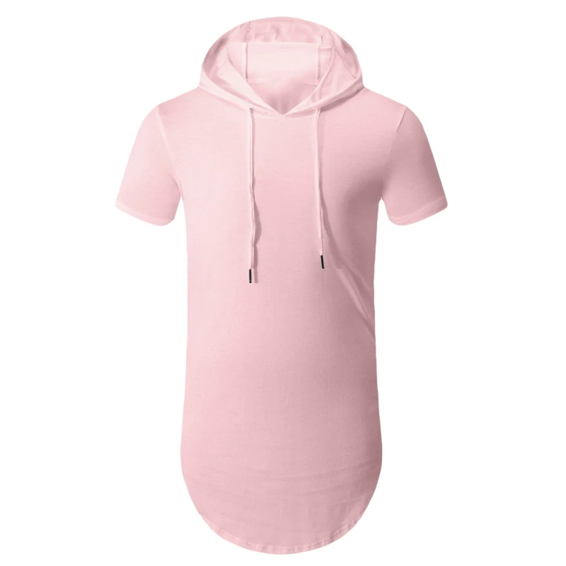 pink short sleeve hoodie mens