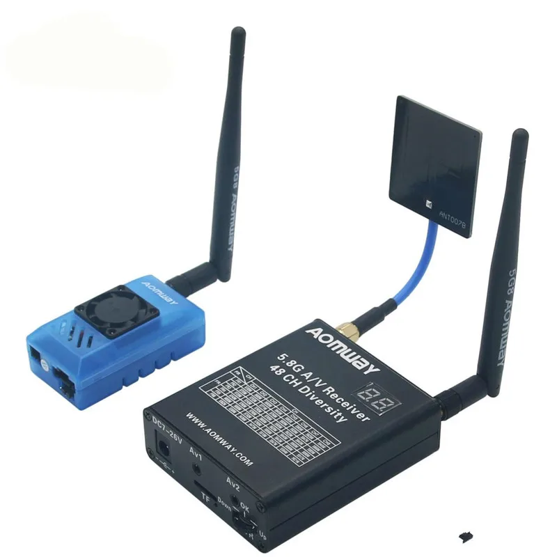 Aomway 5.8 GHz 1 W 1000 MW 32CH Audio Video AV Transmitter dan Receiver
