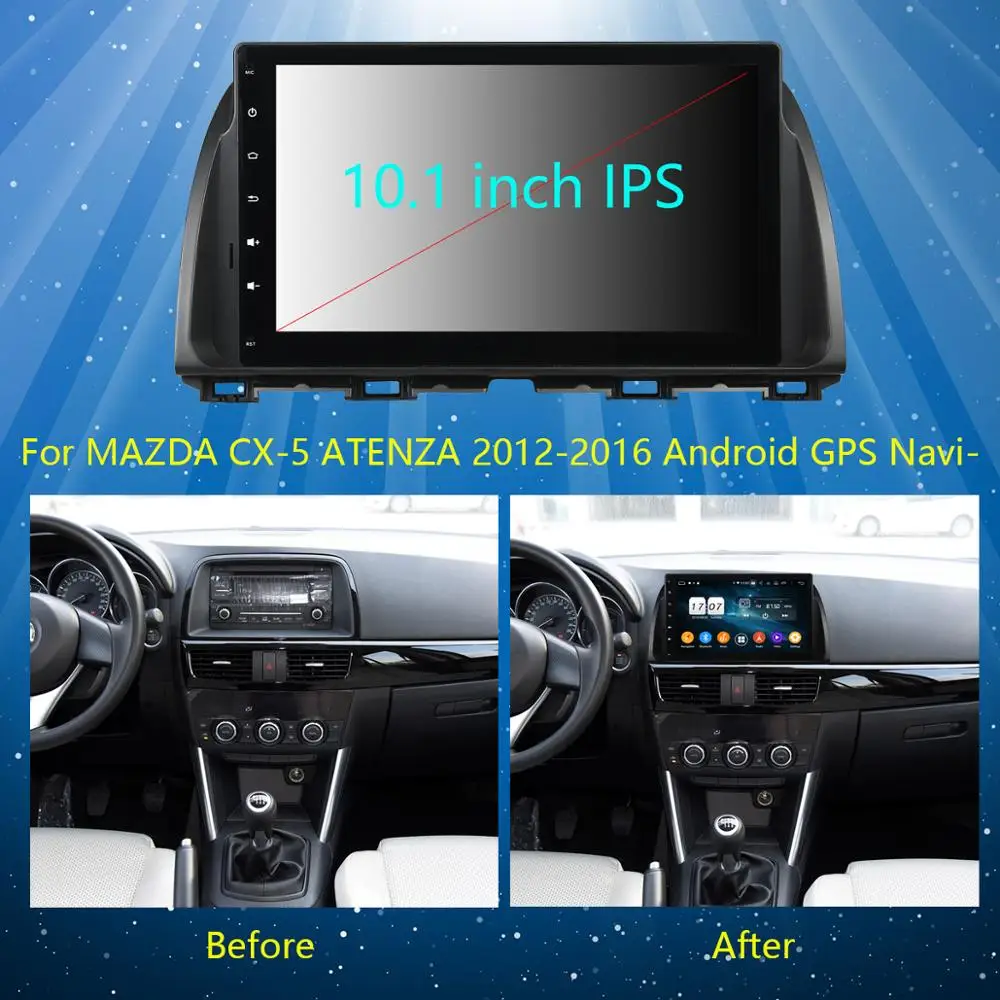 Best 10.1" IPS 8Core 4GB+64GB Android 9.0 Car DVD Player for Mazda CX-5 CX5 CX 5 Atenza 2012-2016 GPS Radio DSP Parrot BT CarPlay 2