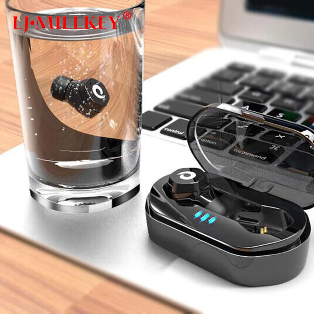 

True Wireless Earbuds with Charging Box Mini Touch Control Wireless Headset In-ear TWS Bluetooth Earphone for phone YZ186