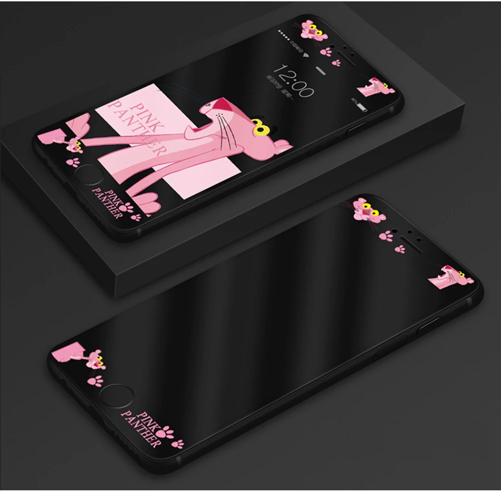 9H-HD-Tempered-Glass-Screen-Protector-For-iPhone-6-6s-Plus-7-Plus-8-Plus-Pink-Panther-Cartoon-Cute-3D-Curved-Soft-Edge-Film-SF48- (15)
