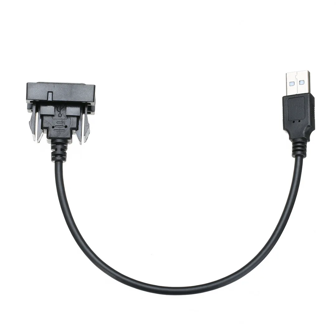 For Toyota 1pc High Speed 2.0 USB Extension Lead Car Dashboard Flush Mount Extender Cable Adapter Cord 20cm Mayitr
