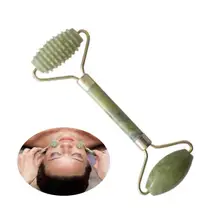 Натуральный косметический Массажер для подтяжки лица Инструменты искусственный нефрит КВАРЦЕВЫЙ ролик для лица Тонкий Массажер Уход за кожей лица ручной инструмент