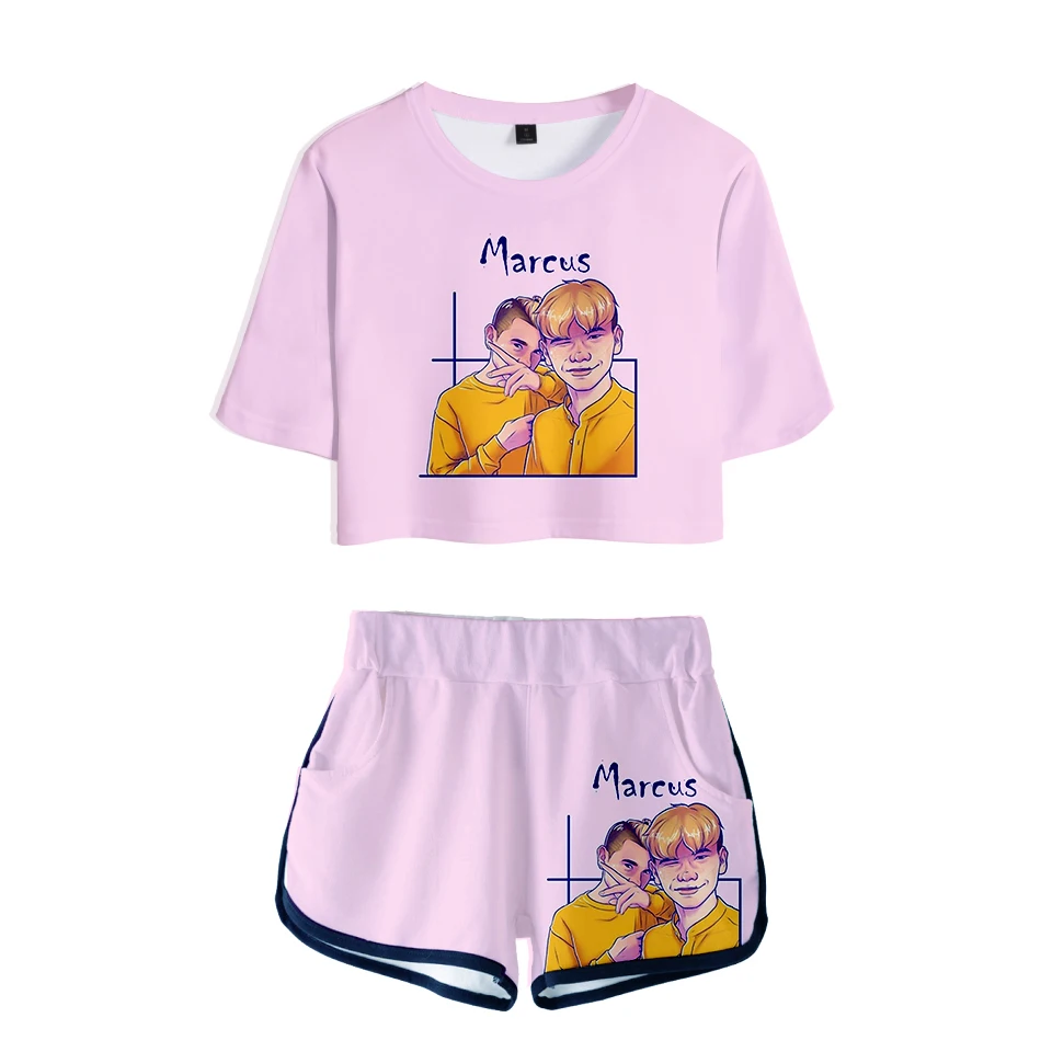 

Women Two Piece Set Marcus and Martinus Tracksuit Women Top and Pants Summer Outfits Set Plus Size Marcus Martinus Suit