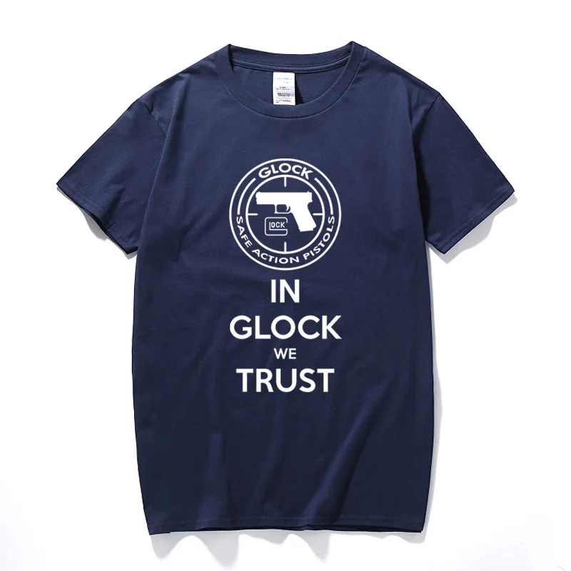 Летняя футболка Camisetas Hombre футболка Glock Handgun логотип США хлопковая футболка с короткими рукавами Топы модная футболка homme