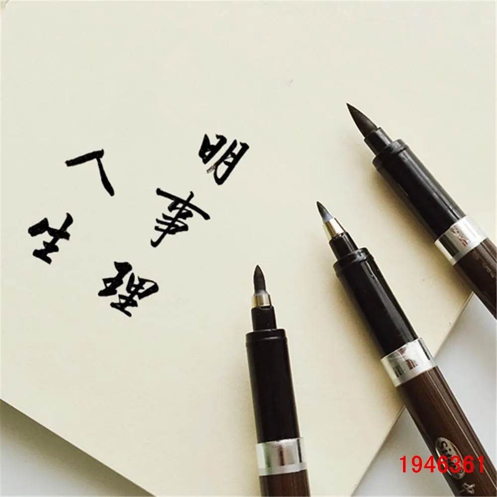 3 шт. набор китайская каллиграфическая ручка японский материал кисть для подписи китайский изучение слов канцелярские школьные принадлежности papelaria