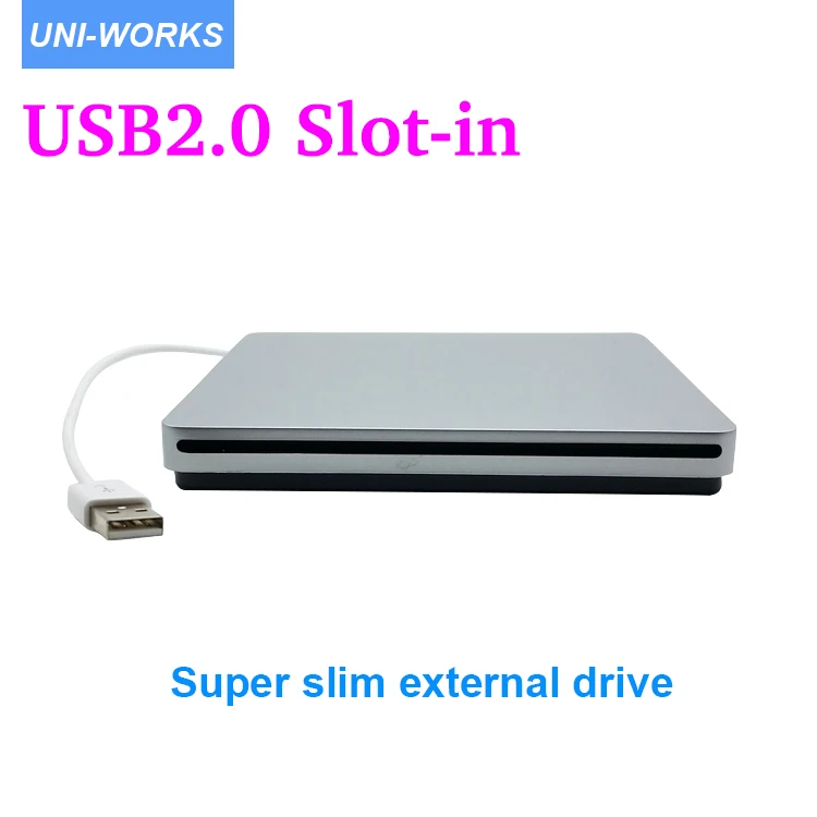 

Super Slim USB 2.0 Slot-in Portable Optical Drive DVD-RW, Plug and Play