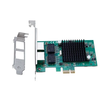 

Dual port Gigabit Ethernet Network Card RJ45 PCI-E X1 PCIE 10/100/1000M PCI-Express 82575EB Adapter Converter Network Controller