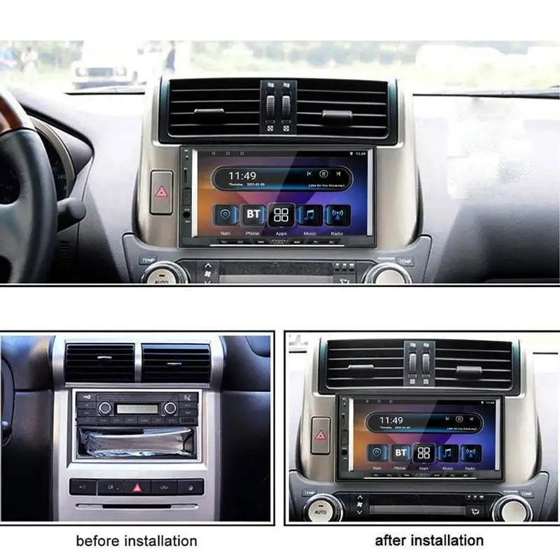 Sale 2 Din android car radio 7 Inch Touch  Android 8.1 Car Stereo MP5 Player GPS navigation Support GPS Navi FM Radio WiFi Carplay 14