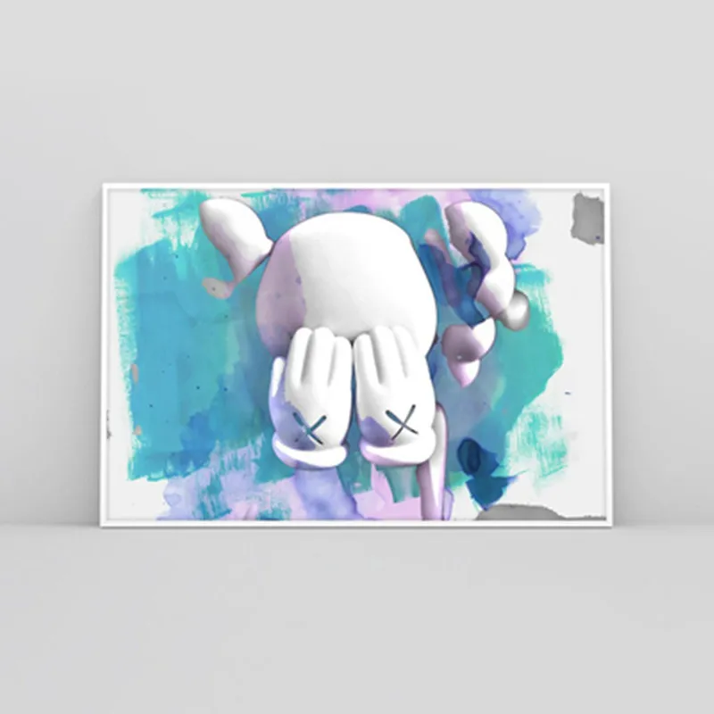 

KAWS OriginalFake BRIAN Art Unframed Wall Paintings Bedroom Home Decor Art BFF Action Figure Collection Model Toy M581
