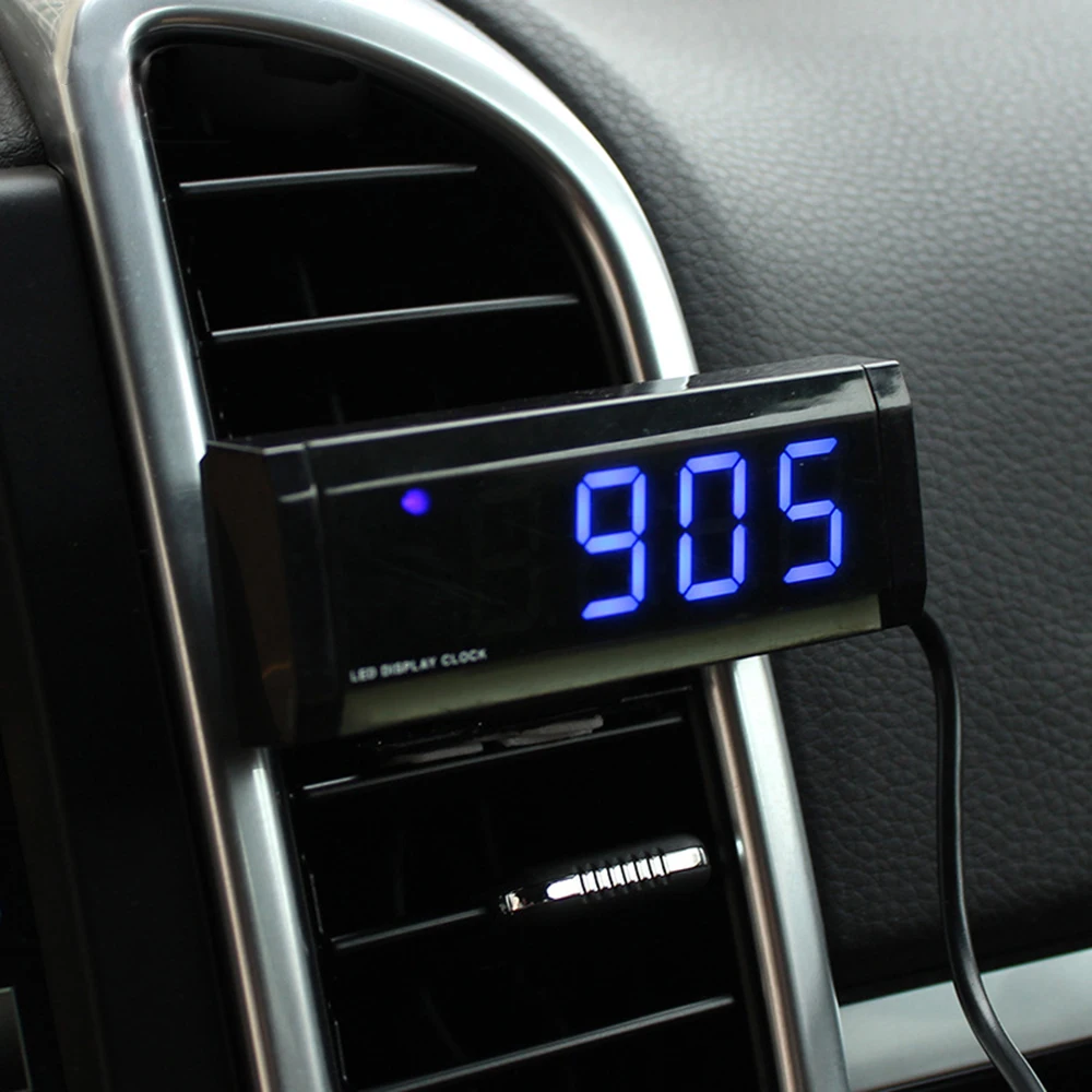 Car Electronic Clock Luminous LED Digital Display Automobiles