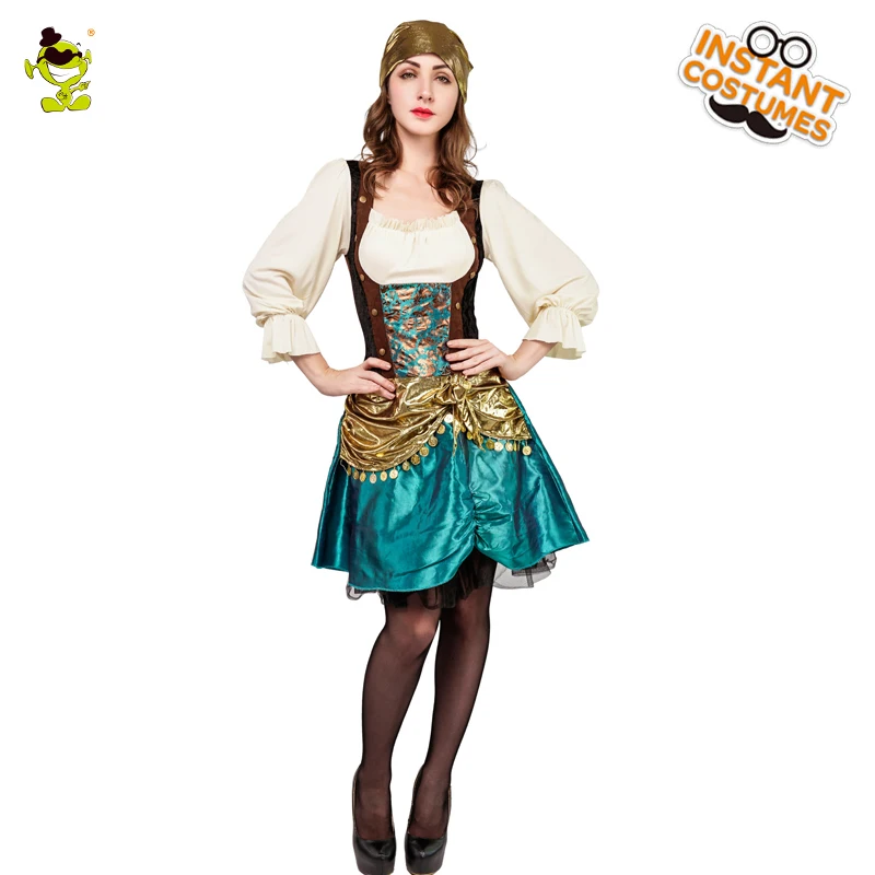 

Purim Party Ladies Zingara Pirate Dress Costume Women's High Quality Carnival Party Attracted Cosplay Fancy Dress costumes