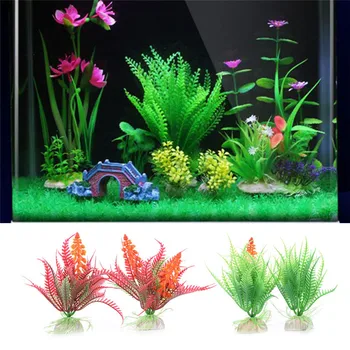 

2pcs Flowers and Plants Water Plants Ornaments Fish Tank Decorations Aquarium Decorative Plants