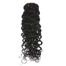 Full Shine 7 Pieces Clip In Human Hair Extensions Remy Human Hair Clip Natural Black Color 100g Water Wave 100% Remy Human Hair