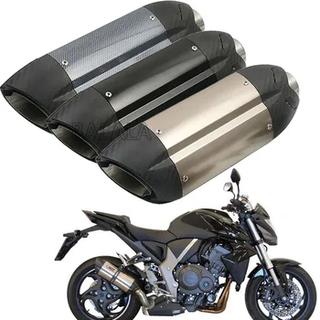 

Universal 51MM Inlet Motorcycle Exhaust Muffler Pipe With Moveable DB Killer For Devil Monster Modified Scooter Exhaust Pipe