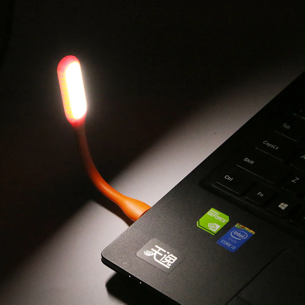 Регулируемый гибкий светодиодный мини светильник USB для ноутбука ночник кемпинг