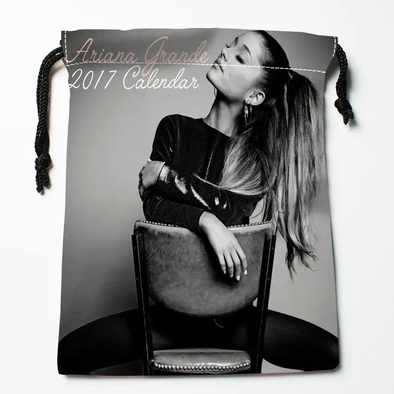 Custom Ariana Grande printed Satin storage bag drawstring gift bags More Size storage custom your image