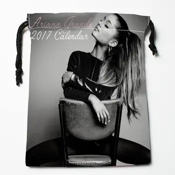 

Custom Ariana Grande printed Satin storage bag drawstring gift bags More Size storage custom your image 27x35cm