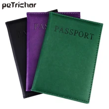 New Fashion PU Card Holder Women Travel Passport Holder Business Passport Cover ID Credit Card Holder