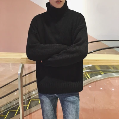 Turtleneck sweater men's trend couple original wind loose sweater jacket men's autumn winter uniform 2019 new